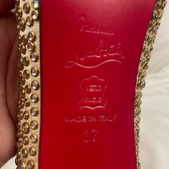 Gold CL “red bottom” shoes - Picture 3 of 12